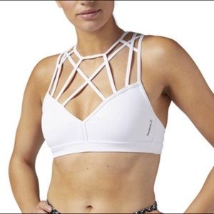 Reebok Dance Strappy Sports Bra in White